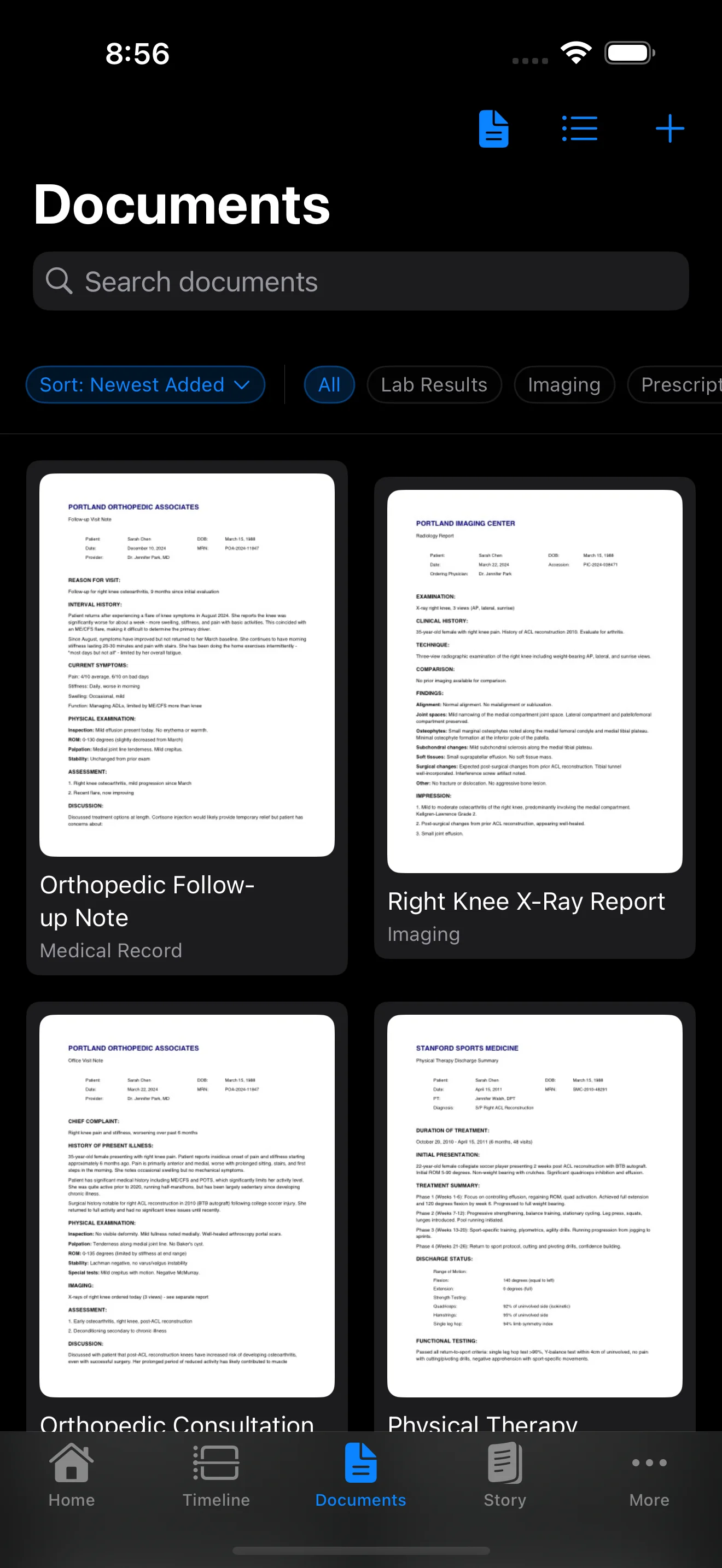 Document library in grid view
